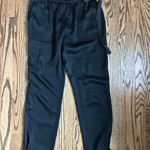 J.crew satin Black utility Jogger Pants Sz 4